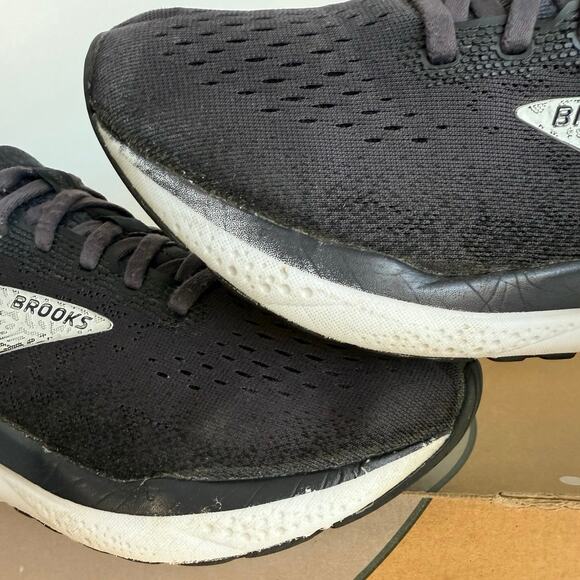 Brooks Ghost 16 Black/Grey/White Women Running Sneakers - SZ 8 - Picture 7 of 15